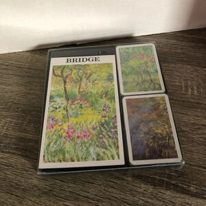 Vtg Floral Bridge Set